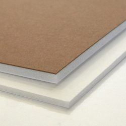 CARTÓN PLUMA INCOR KRAFT/BLANCO, 3 mm 100 x 200 cm