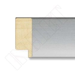 METRO MOLDURA MADEIRA PRATA, 30 x 13 mm