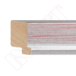 METRO MOLDURA PRATA RISCADO-VERMELHO, 35 x 22 mm