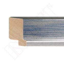 METRO MOLDURA PRATA RISCADO-AZUIS, 35 x 22 mm