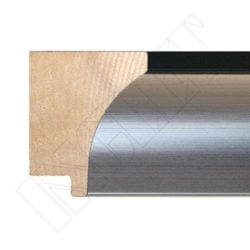 METRO MOLDURA PRATA-PRETO, 48 x 39 mm