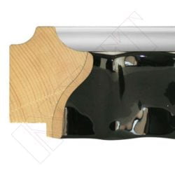 METRO MOLDURA NEGRO BRILLO-PLATA, 65 x 56 mm