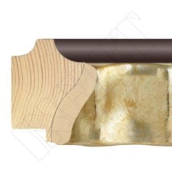 METRO MOLDURA PLATA-MARRON, 65 x 56 mm