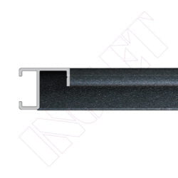 METRO MOLDURA ALUMINIO RECTO GRAFITO, 16 x 19.8 mm